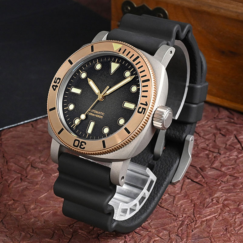 Custom Titanium Watch, Personalized Diving Watch, Titanium Diver Watches