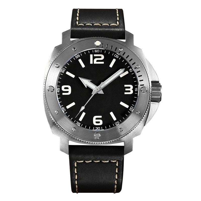 20ATM Water Resistant Vintage Leather Dive Watch Custom Logo