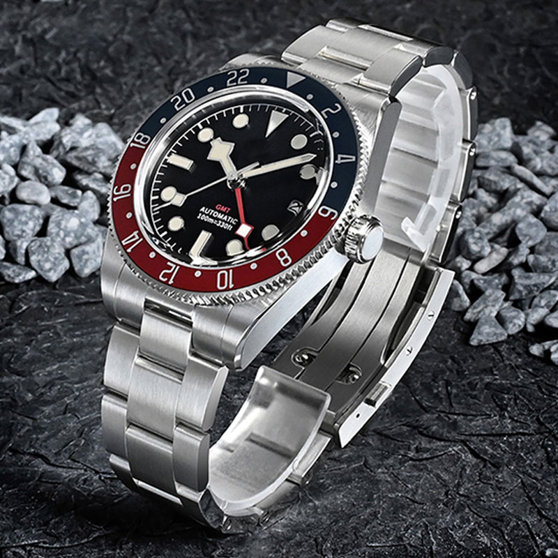 316L Stainless Steel 20Bar Waterproof Diving Watch Custom Logo Classic GMT Dive Watch