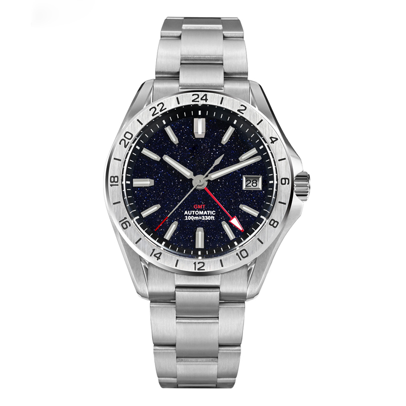 316L Stainless Steel Custom Logo Diving Watch NH34 GMT Automatic Mechanical Dive Watch